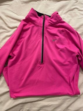 Nike Hot Pink Quarter-Zip Performance Pullover
